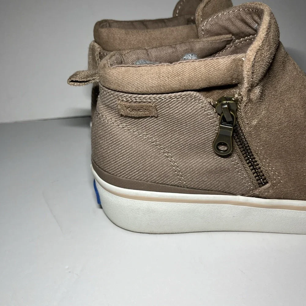 Keds Boots Cooper Casual Side Zip Ankle Bootie Womens 7 Suede Canvas Atheleisure